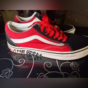 Vans Red and Black Sneakers